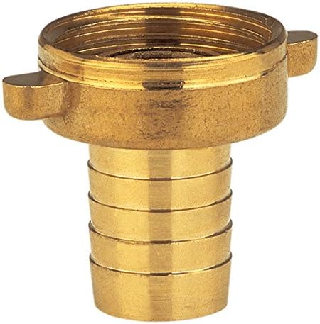 GARDENA Brass Hose Fitting 2 Parts: Screw-Quality Brass, 33.3 mm (G 1 ") - Thread, For 19 mm (3/4") - Tubing (7141-20)