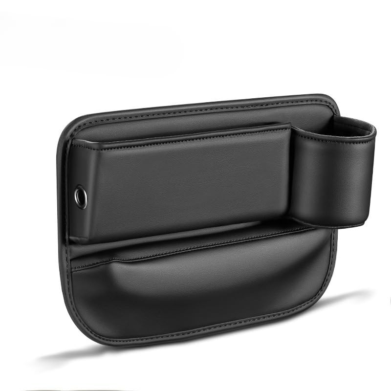 Photo 1 of [1 Pack] Car Seat Gap Filler Organizer, Multifunctional Car Side Seat Gap Filler Automotive Storage Box for Phones, Glasses, Keys, Cards - Adjustable Leather Gap Filler for Cars
