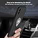 ICONFLANG iPhone X Case, iPhone 10 Case, Ring Kickstand case 360 Degree Rotating Ring Drop Protection Shock Absorption case [Compatible with Magnetic Car Mount case] for iPhone X (2018) - Black