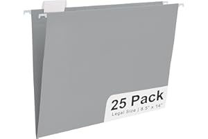 Y YOMA 25 Pack Colored Hanging File Folders Legal Size Decorative Hanging Folder Cute Pretty File Folder for Filing Cabinet O