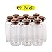 Swity Home 60 Pack Glass 2 inch 10 ml Decorative Bottles for Arts & Crafts, Projects, Set of 60