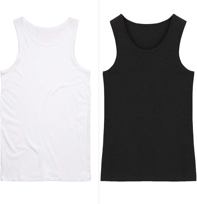 Plain Cotton Men's Classic Vests Sleeveless Inner Undershirt Tank Top