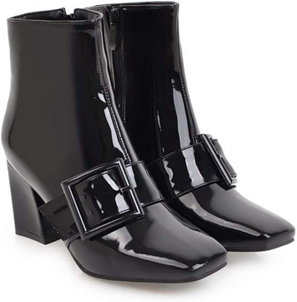 square toe short boots