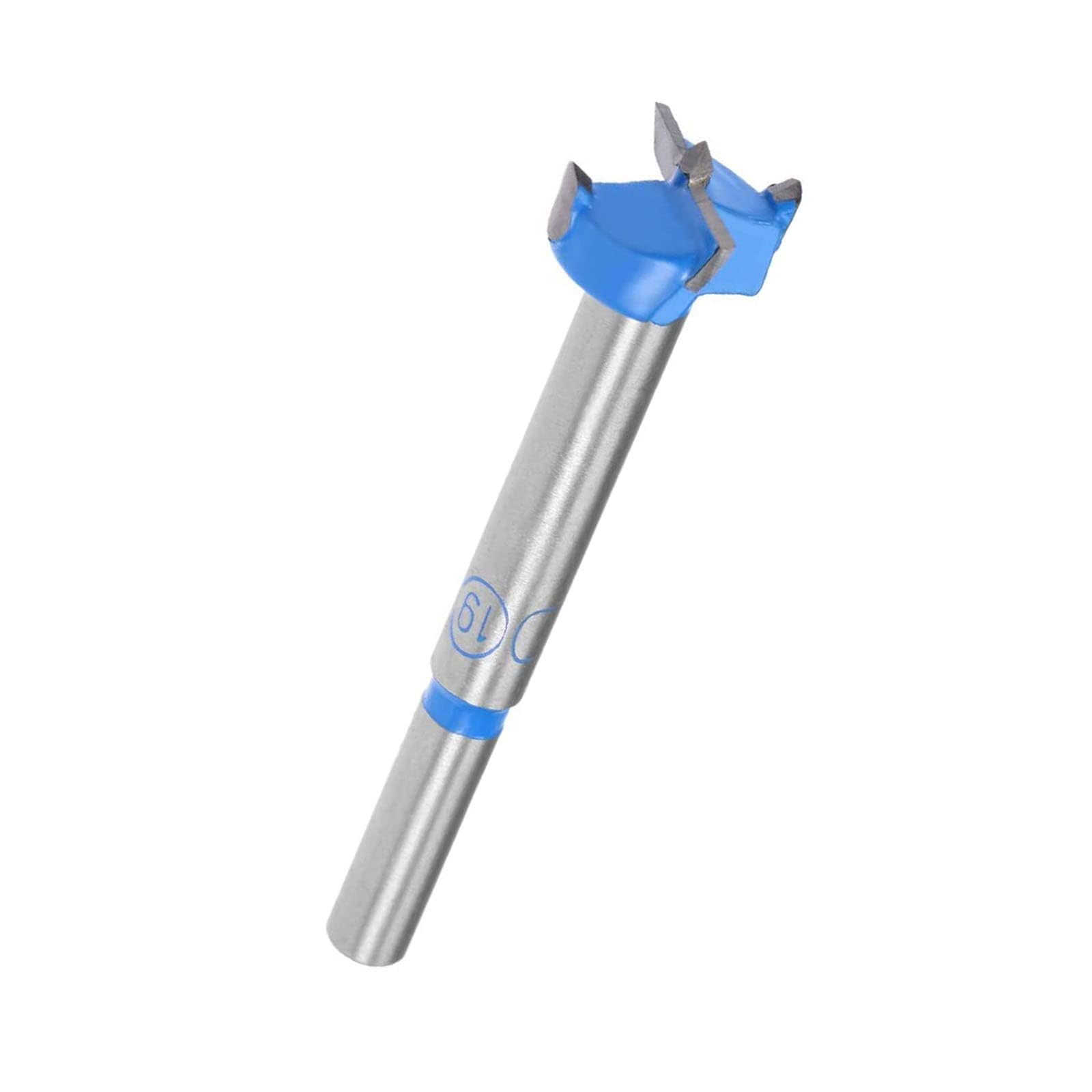 TOP-VIGOR 19mm Forstner Drill Bit, Tungsten Carbide Wood Auger Drill Bit Hole Saw Opener for Woodworking Hinge Hole Drilling Boring Bit Cutter Blue