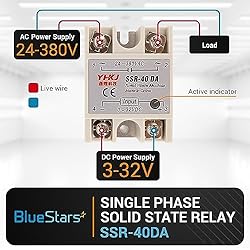 BlueStars 2PCS Solid State Relay SSR-40DA DC to AC