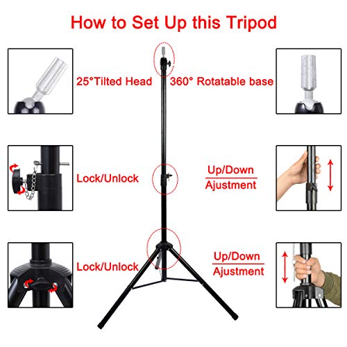 image for FUFRESH Metal Adjustable Tripod Stand Holder Mannequin Manikin Head Tr
