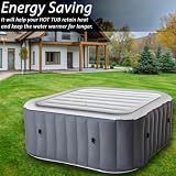 SHATCHI Energy Saving Inflatable Spa Cover for 4 Person Square Spas 118cm view 4