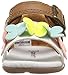 Carter's Every Step Stage 2 Girl's Standing Shoe, Glaze, White/Brown, 4 M US Toddler