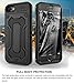 E LV Case for iPhone 8 7 - Belt Clip/Kickstand - Dual Layer Rugged Armor Holster Defender Full Body Protective Case Cover for Apple iPhone 7 / iPhone 8 [Black/Black]