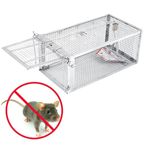 One Door Animal Trap,One Door Animal Trap Sturdy Steel Cage for Small Rodent Humane Cage Control Catch Bait for Rat Squirrel - Thumbnail 2