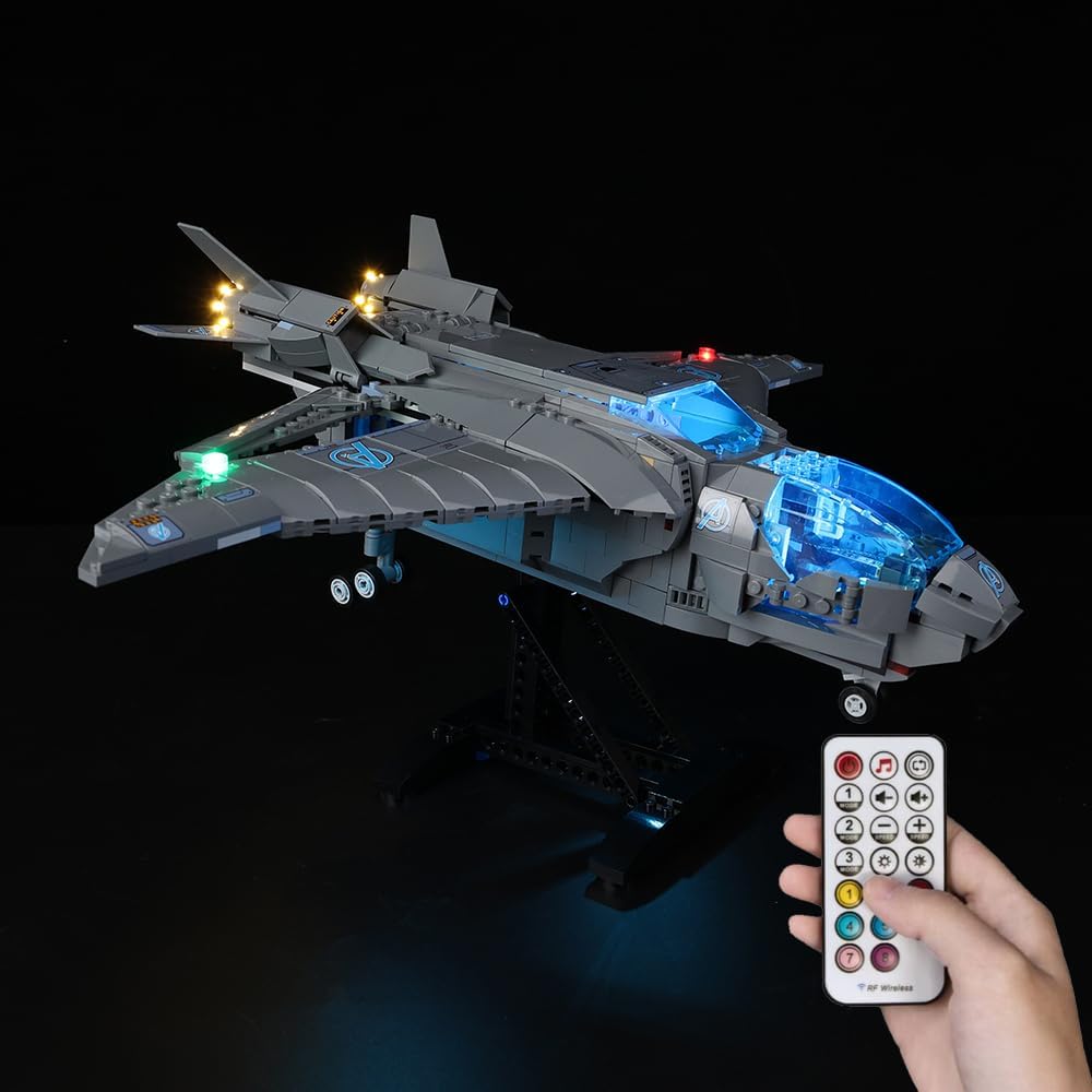 Kyglaring LED Lighting Kit (No Model) - Compatible with Lego-76248 Marvel The Avengers Quinjet Building Blocks Model Set - Only Leds No Brick Set (RC Version) — image 1