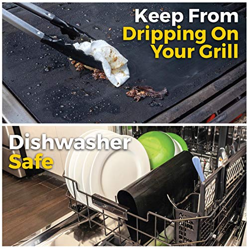 HONEYBULL BBQ Grill Mat [3 Pack] Non-Stick, Reusable, Easy to Clean (15.75 x 13) - Thumbnail 4