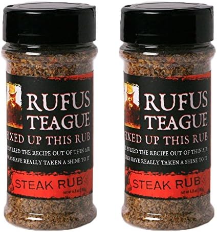 Rufus Teague Gourmet Rubs - No MSG - Gluten Free - OU Kosher - Specialty Steak Rub (2 Pack) (6.2 oz each)