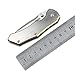 KUBEY 6.2in Stainless Steel Thumb Open Folding Pocket Knife with 2.6in Drop Point Blade and Stainless Steel Handle for Outdoor and Everyday Carry (Bronze)