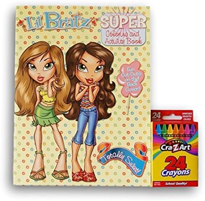 Lil Bratz Totally Sweet! Super Coloring and Activity Book and a Box of Crayons
