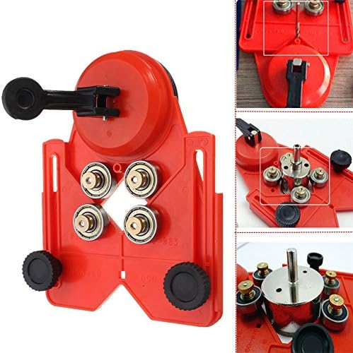 Drill Bit,Adjustable 4-83mm Diamond Opening Locator Drill Bit Glass Hole Saw Cutter with Vacuum Base Sucker