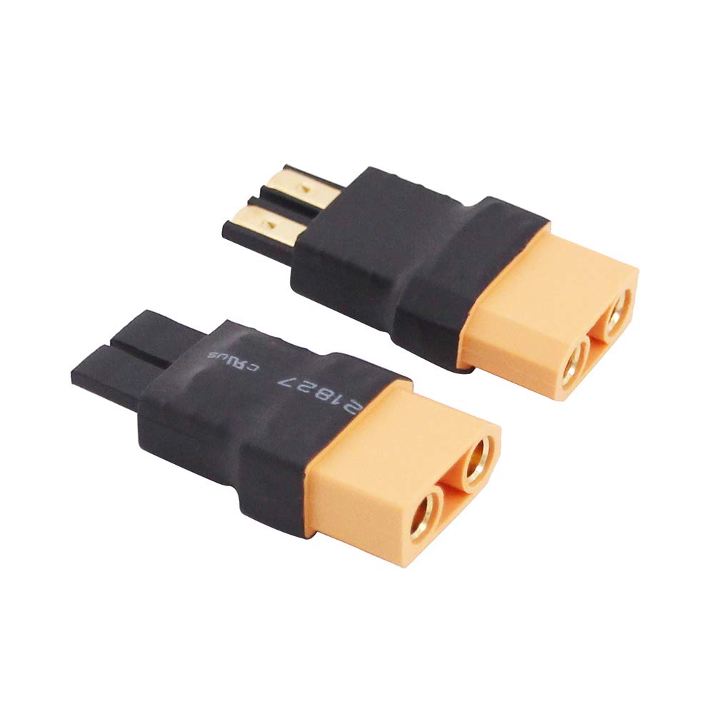 OliYin 2pcs XT90 Female to TRX Male No Wire Adapter for RC Power Supply(pack of 2)