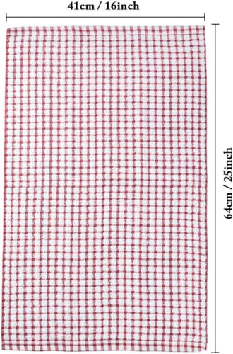 LAZI Kitchen Dish Towels, 16 Inch x 25 Inch Bulk Cotton Kitchen Towels, 6 Pack Dish Cloths for Dish Rags for Drying Dishes Clothes and Dish Towels