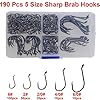 Carbon-Steel-Hooks-Extra-Sharp-Black-Barb-Fishhooks-11-Sizes