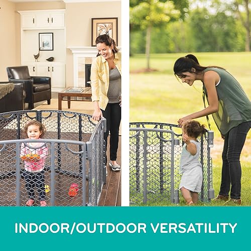 Evenflo Versatile Play Space Adjustable Play Area, Plastic, 8Panel