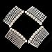 Gejoy 4 Pack Rhinestone Alloy Flower Hair Side Combs Wedding Bridal Jewelry Hair Clips for Women, Rose Gold