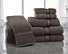 Casa Lino Quick Dry Super Zero Twist 6 Piece Bath Towel Set 7 Star Hotel Luxury Collection, 2 Bath Towel 28x54, 2 Hand Towel- 16x28, Face Towel- 13x13 (Chocolate)