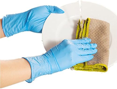 Huibot Kitchen Cleaning Gloves Nitrile Disposable Powder Free Latex Free Non Sterile Textured 20pcs Universal Size for Women