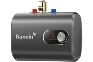 2025 Gen II Ranein 2.5-Gallon Electric Mini-Tank Water Heater, 120V, 1440W Instant Hot Water for Point-of-Use, Quick and Easy