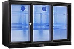 PROCOOL CREATIVE COOLING SOLUTIONS New Procool Refrigeration Sliding 3 Door Back Bar with Blue LED; 54" Wide Counter Height Refrigerator