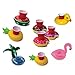 Vayne 8 PCS Inflatable Drink Holder Coasters Water Toys,Flamingo,Palm Tree,Doughnut,Watermelon,Pineapple
