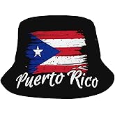 Puerto Rico Flag Bucket Hat Summer Sun Travel Beach Fisherman Cap Puerto Rico Hats for Men Women