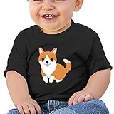 Cute Cartoon Corgi Dog Funny Cotton Soft O-Neck