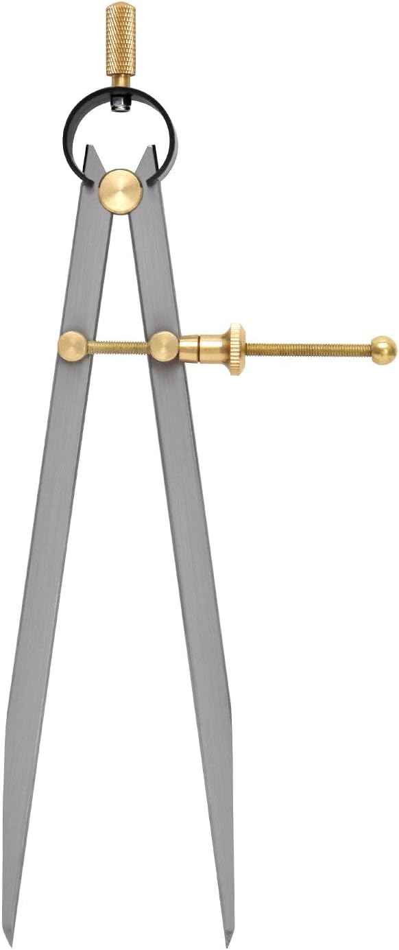 QWORK 7-7/8 Inch Precision Spring Dividers Calipers, Precision Spring Dividers Calipers for Geometry, Drawing, Drafting: Home Improvement