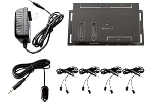 SZBJ IR Remote Control Extender,IR Repeater,IR Infrared Repeater System Receiver,IR Extender (4 Dual Head ir emitter)