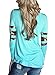 AlvaQ Women Winter Casual Long Sleeve Juniors Tshirt Plus Size Clothing Ladies Tunic Tops Blue