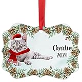 Grey Tabby Cat Christmas Ornament 2024