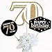 Big Dot of Happiness Adult 70th Birthday - Gold - Birthday Party Centerpiece Sticks - Table Toppers - Set of 15