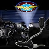 Spoya Wonder Women USB Car dome ceiling CREE LED cigarette lighter logo laser projector light lamp