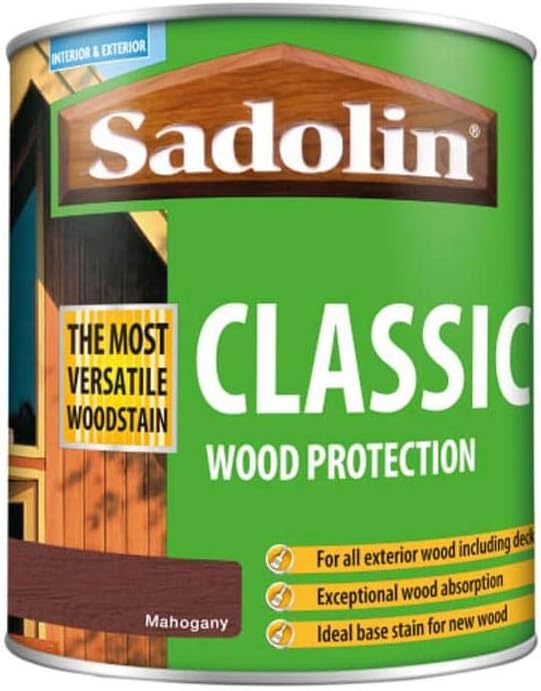 Sadolin Classic All Purpose Woodstain Mahogany 1 Litre