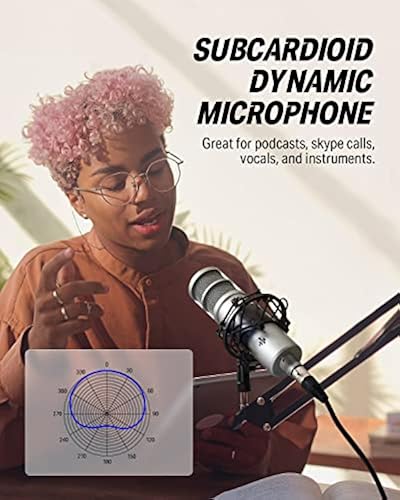 Donner Dynamic Podcast Microphone for Podcasting, Recording, XLR Microphone PO-8 for Streaming ＆ Studio, Vocal Optimization Solution, L（並行輸入品） Donner Dynamic Podcast Microphone, Cardioid Recording Mic Kit with
