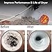 Piy Painting 20 Feet Dryer Vent Cleaning Kit, Lint Remover, Fireplace Chimney Brushes, Extends Up to 20 Feet, Synthetic Brush Head, Use with or Without Power Drill