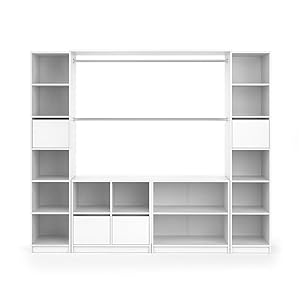 Vicco Kleiderschrank Visit Weiß Dielenschrank Flurgarderobe - Offen begehbar Kleiderständer Garderobe Diele Flur Nische Garderobenständer (Set XXL)