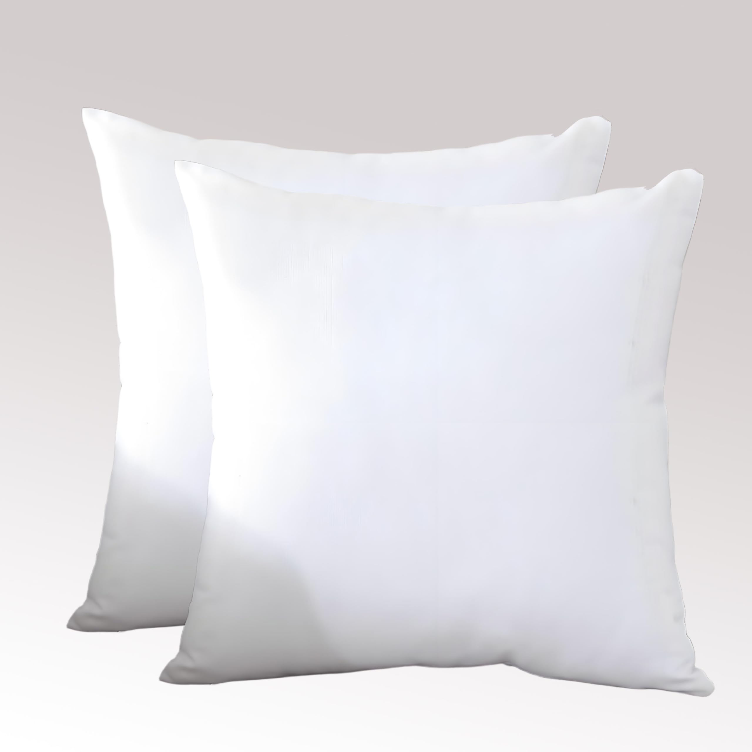 TAOSON Pack of 2 100% Cotton 300 Thread Count Square Home Decorative Throw Pillow Protector Pillow Covers Sofa Couch Cushion Pillowcases with Hidden Zipper Only Cover No Insert 45x45cm White
