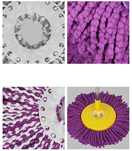 image for Mop Head,Han Shi Replacement 360 Rotating Head Easy Magic Microfiber S
