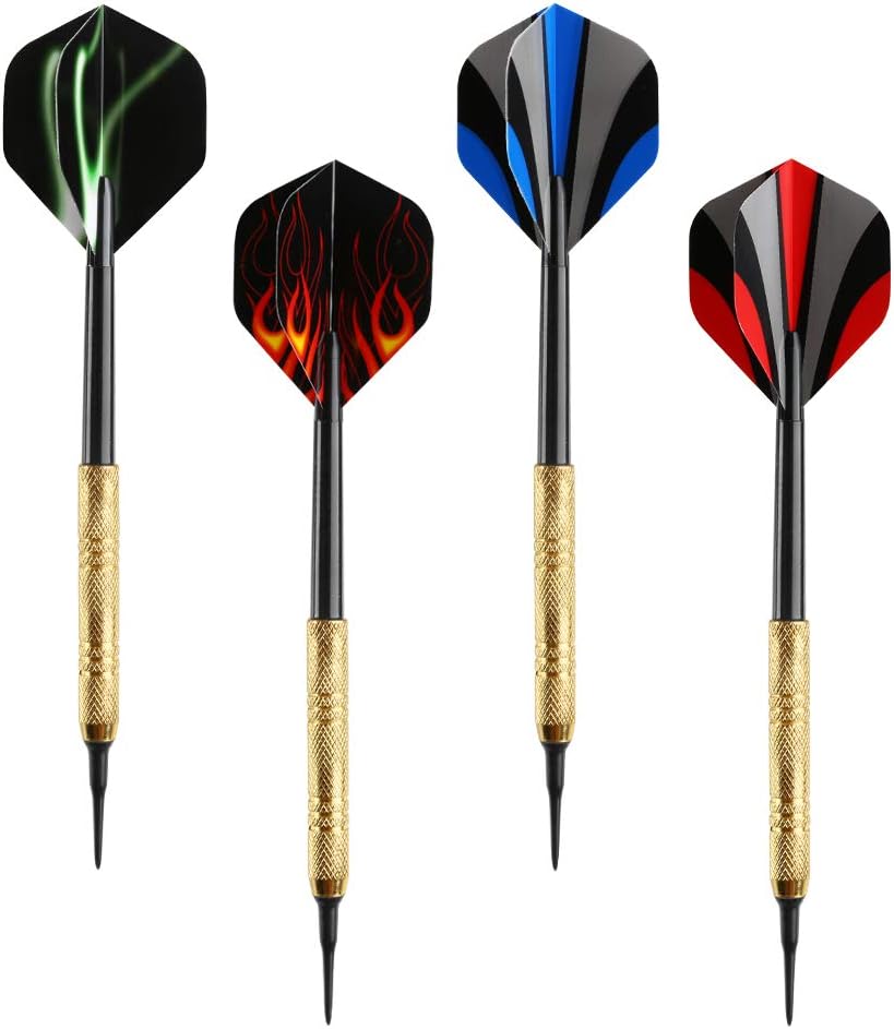 Accmor 12 Pcs Soft Tip Darts, 14g Plastic Tipped Dart, Attach Extra 36 Black 2BA Replacement Tips, Soft Tip Darts for Electronic/Plastic Dartboard. : Sports & Outdoors
