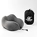 eJourney Enoch Journey Travel Neck Pillow Support, Memory Foam Travel Pillow - Travel Memory Foam Neck Pillow Portable Cover Bag, Washable Pillow Cover, Versatile for Any Trip (Grey)