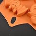 Orange Pumpkin Skull Non-Stick Silicone Baking Mold for Hard Candy Chocolate Ice Cookies