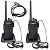 Retevis-RT81-IP67-Waterproof-DMR-DigitalAnalog-Two-Way-Radio10W-Rechargeable-32-Channel-UHF-400-470-Mhz-VOX-Encryption-with-Earpiece-PairBlack-and-Programming-Cable