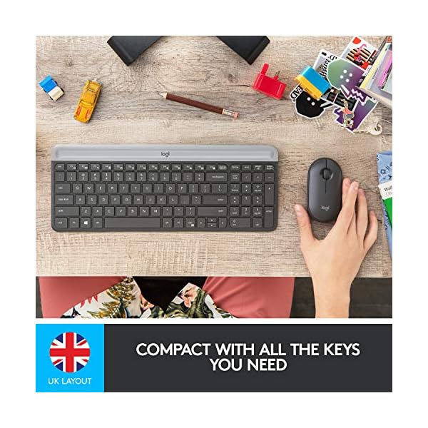 Logitech-MK470-Slim-Wireless-Keyboard-Mouse-Combo-for-Windows-24GHz-Unifying-USB-Receiver-Low-Profile-Whisper-Quiet-Long-Battery-Life-Optical-Mouse-PCLaptop-QWERTY-UK-Layout-Black Logitech MK470 Slim Wireless Keyboard & Mouse Combo for Windows, 2.4GHz Unifying USB-Receiver, Low Profile, Whisper…