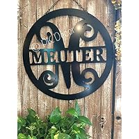 Personalized Last Name Sign For Home 24 inch ACM Metal Monogram Letter Wall Decor Customized Front Door Decor Last Name Wall Art Patio Sign Outdoor Unique Gift Idea Wedding Realtor QUICK SHIPPING